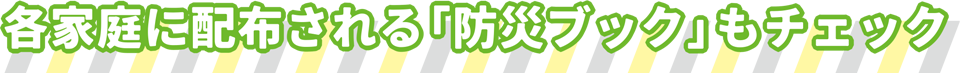 各家庭に配布される「防災ブック」もチェック